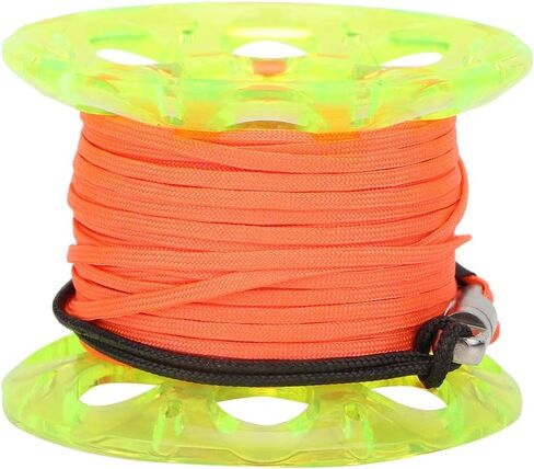 Ymiko Spool for Dsmb 15m بكرة إصبع بلاستيكية للغوص مع خطاف من الفولاذ المقاوم للصدأ - ملحق خفيف الوزن تحت الماء للغوص في الكهف والتقنية in Kuwait