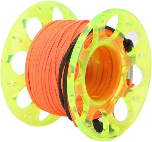 Ymiko Spool for Dsmb 15m بكرة إصبع بلاستيكية للغوص مع خطاف من الفولاذ المقاوم للصدأ - ملحق خفيف الوزن تحت الماء للغوص في الكهف والتقنية in Kuwait
