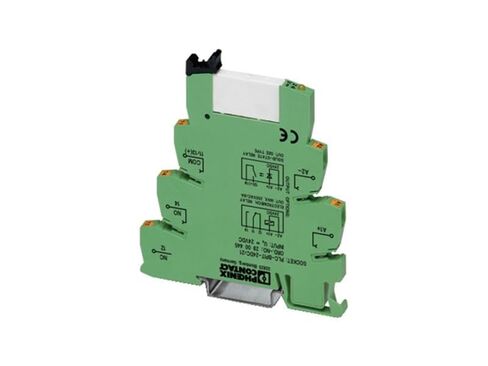PHOENIX CONTACT PLC-RPT- 24DC/21 (2900299)، جهة اتصال تحويل واحدة، إدخال 24 VDC، حامل سكة DIN، واجهة PLC، مرحل مصغر إضافي مع طاقة، وحدة مرحل، كتلة طرفية مع اتصال دفع in Kuwait