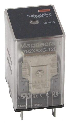 Schneider Electric 12VDC, 8-Pin Square Base General Purpose General Purpose Relay; AC Contact Rating: 15A @ 120V, 12A @ in Kuwait