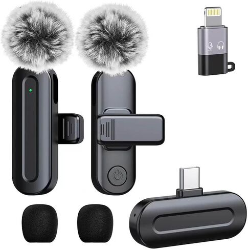 PQRQP 2.4GHz Lavalier Microphone for iPhone/Android-KML1 in Saudi Arabia