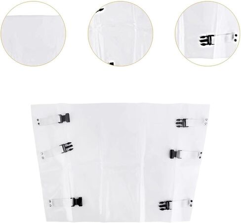 PVC Dental Chair Foot Pad Cover 68x42cm, Transparent Elastic Band & Clip Design for Easy Installation, 1PC Replacement Cover in Kuwait