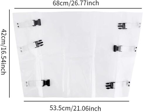 PVC Dental Chair Foot Pad Cover 68x42cm, Transparent Elastic Band & Clip Design for Easy Installation, 1PC Replacement Cover in Kuwait