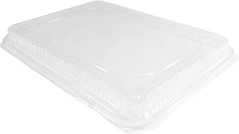 غطاء قبة منخفض من البلاستيك الشفاف من PROPAC & SEAL لصينية الكيك من رقائق الفويل مقاس 1/4 - تناسب قوالب 1200 وHFA 309 المتينة بحجم ربع حزمة من (10) in Kuwait