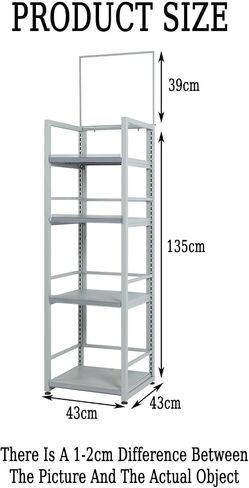 4-Tier Floor-Standing Water Bucket Rack,Bottled Water Storage Rack,43x43x135cm,Load Capacity 180kg,Suitable for Supermarkets/Offices in Kuwait