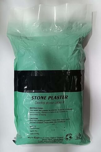 Dental Stone Plaster (Class - 3) 1kg Green Color in Kuwait
