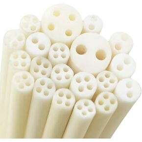99% Alumina Ceramic Porous Tubes - High-Temperature Resistant Insulated Ceramic Rods (Pack of 5)(4-Holes 2mmx0.5mmx200mm) in Kuwait