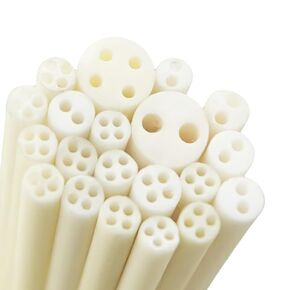 99% Alumina Ceramic Porous Tubes - High-Temperature Resistant Insulated Ceramic Rods (Pack of 5)(2-Holes 2.2mmx0.7mmx250mm) in Kuwait