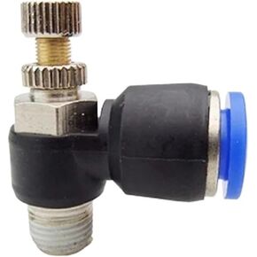 6Pcs SL8-01 8mm Push In To Connect Fitting 1/8 Inch Thread Speed Flow Controller Air Valve in Kuwait