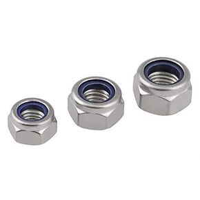 Hexagonal nut， Hardware Nuts，Hex Nuts，M6 Left Hand Thread Hex Nylon Insert Lock Nut 304 Stainless Steel Reverse Hexagon Self-Locking Nylock Locknut in Saudi Arabia