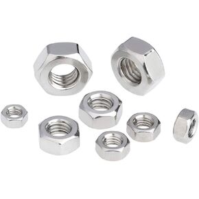 Hexagonal nut， Hardware Nuts，Hex Nuts，5PCS M5 M6 M8 M10 White Zinc Hex Nut Reverse Thread Nuts Rotate Left A2 Stainless Steel(M8) in Saudi Arabia