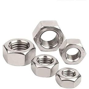 Hexagonal nut， Hardware Nuts，Hex Nuts，20PCS A2 Stainless Steel Reverse Thread Hex Nut M6 Hexagon Head Nuts in Saudi Arabia