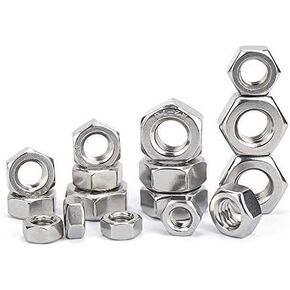 Hexagonal nut， Hardware Nuts，Hex Nuts，20pcs Reverse Thread Hex Nut M18 Rotate Left Nuts A2 Stainless Steel in Saudi Arabia