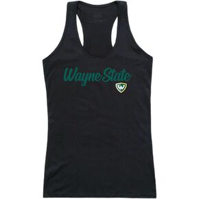 Wayne State University Warriors Women's Script Tank Top Tee T-Shirt - Black, Large in Kuwait