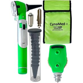 Cynamed Fiber Optic 3.2V Bright White Led Otoscope Set ENT Diagnostic-Medical and Nursing Student Otoscope Diagnostic Kit - Educational and Home use in Kuwait