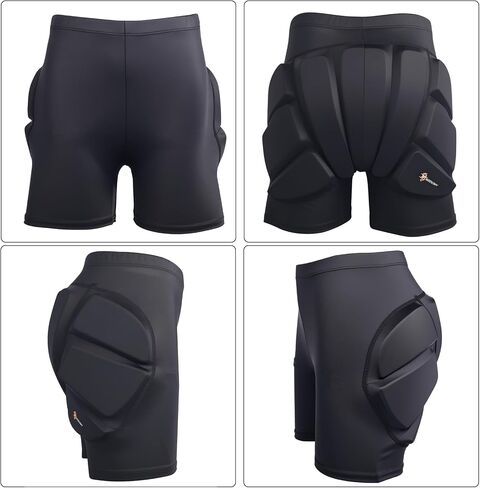 Kids Butt Padded Shorts for Skating Skateboarding, 3D Protection Crash Pad Impact Gear Pants for Butt Hips Tailbone in Kuwait