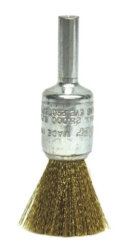 Weiler 10158 1/2" Crimped Wire End Brush, .005" Brass Fill, Made in the USA (Pack of 10) in Kuwait