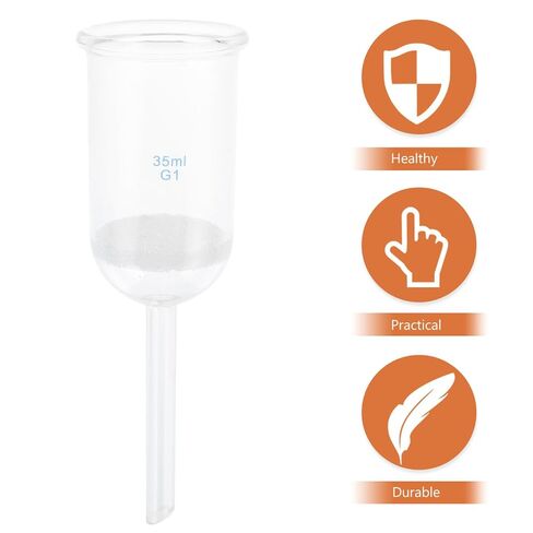 Sand Core Glass Filtering Funnel 35ml Acid-Resistant Laboratory Funnel for Chemical Experiments in Kuwait