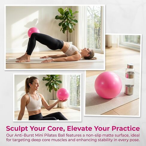 Pilates Small Exercise Ball - 9 Inch Workout Ball for Stability, Barre, Yoga, Core & Physical Therapy in Kuwait