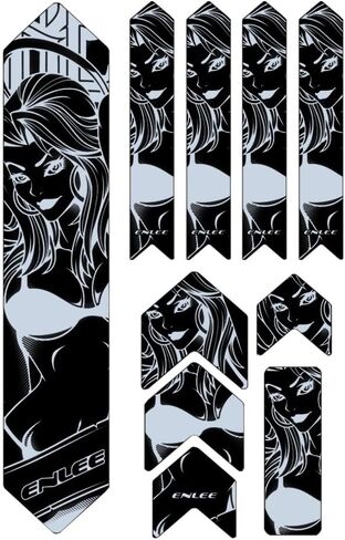 واقي إطار الدراجة العاكس - ملصقات لاصقة مقاومة للخدش لدراجات الطرق والجبال - حماية الرؤية الليلية للشوكة والسلسلة والإطار in Kuwait