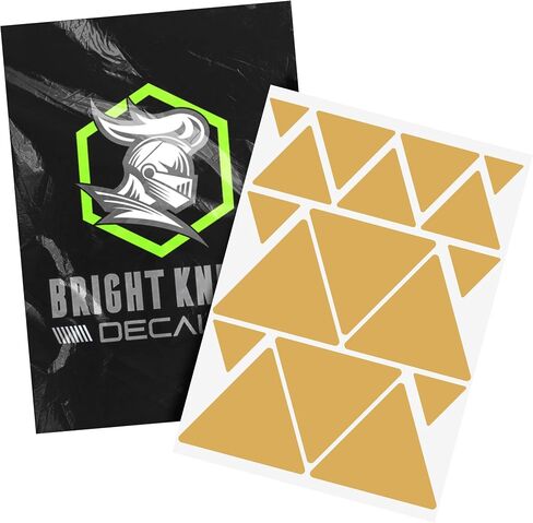 ملصقات عاكسة للضوء من BRIGHT KNIGHT DECALS، مجموعة مثلثة مكونة من 17 قطعة، ملصقات خوذة دراجة نارية مقاومة للماء في الهواء الطلق وشريط عاكس للدراجات والدراجات البخارية والقبعات الصلبة، سلامة ليلية عالية الوضوح in Kuwait