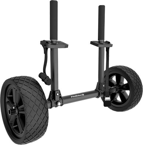Kayak Cart with 8" Kayak Wheels, 300 LBS Load Capacity Lightweight Aluminium Kayak Trailer with Adjustable Width, Rubber Pads and Rubber Sleeves, for Kayak and Fishing Kayak Transport in Kuwait