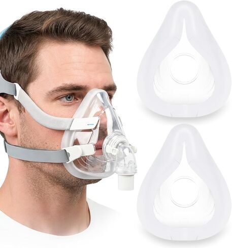 عبوتان من الوسائد البديلة لجهاز ResMed AirFit F20 Medium، متوافقة مع الإطار الأصلي، ختم سلس لكامل الوجه - متوسط in Kuwait