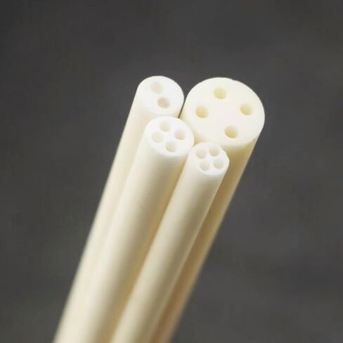 99% Alumina Ceramic Porous Tubes - High-Temperature Resistant Insulated Ceramic Rods (Pack of 5)(2-Holes 2.2mmx0.7mmx250mm) in Kuwait