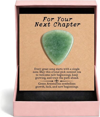 Gemstone Guitar Pick for Acoustic Guitar, Natural Crystal Pick Gift for Musicians, Handmade Plectrum for Practice, Recital, Stage Performance, Graduation, Encouragement, Fresh Start (Tiger Eye) in Kuwait