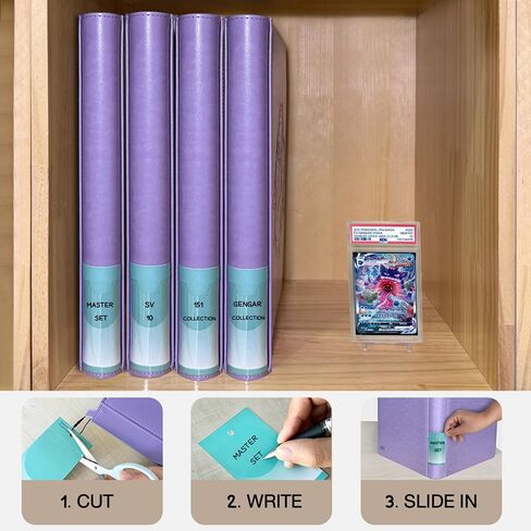 Trading Card Binder, 9 Pocket 540 Cards Trading Cards Games Collection Holder Book Folder with Side-Loading Sleeves (Black) in Kuwait
