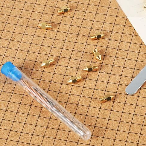 31pcs 3D Printer Nozzles, MK8 Nozzle Kit 0.2mm 0.3mm 0.4mm 0.5mm 0.6mm 0.8mm 1.0mm 3D Printer Brass Hotend Nozzles with Wrench Cleaning Tool Kit for Ender 3 Pro/V2 Extruder Printer Accessories Kit in Kuwait