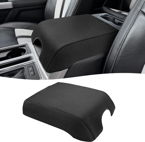 غطاء ذراع CBH Center Center Cover for F150 2015-2020 ، F250 F350 F450 F550 2017-2022 ، Ford Expedition 2018-2024 ، Polyester Protector ، Black (Console Console Seat فقط) in Kuwait