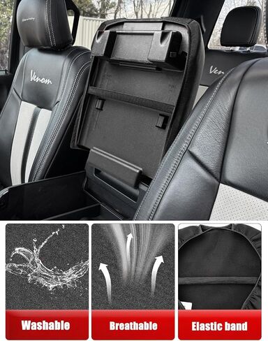 غطاء ذراع CBH Center Center Cover for F150 2015-2020 ، F250 F350 F450 F550 2017-2022 ، Ford Expedition 2018-2024 ، Polyester Protector ، Black (Console Console Seat فقط) in Kuwait