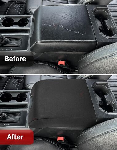 غطاء ذراع CBH Center Center Cover for F150 2015-2020 ، F250 F350 F450 F550 2017-2022 ، Ford Expedition 2018-2024 ، Polyester Protector ، Black (Console Console Seat فقط) in Kuwait