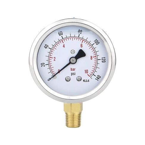 1pc Liquid Filling Water Oil Gas Pressure Gauge 63mm (2.5'') Bottom Connection for Vacuum Manometer 0-2bar 0-7bar 0-20bar(0-7bar 100psi) in Saudi Arabia