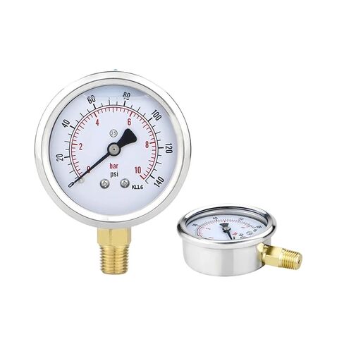 1pc Liquid Filling Water Oil Gas Pressure Gauge 63mm (2.5'') Bottom Connection for Vacuum Manometer 0-2bar 0-7bar 0-20bar(0-7bar 100psi) in Saudi Arabia