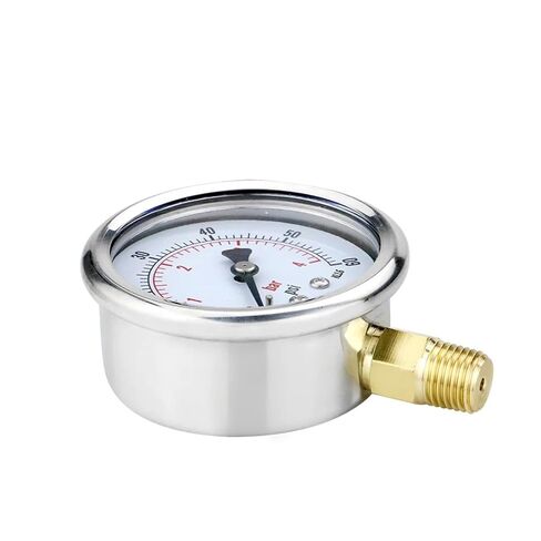 1pc Liquid Filling Water Oil Gas Pressure Gauge 63mm (2.5'') Bottom Connection for Vacuum Manometer 0-2bar 0-7bar 0-20bar(0-7bar 100psi) in Saudi Arabia