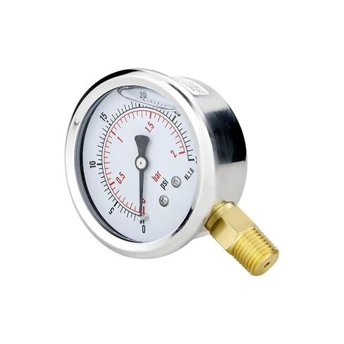 1pc Liquid Filling Water Oil Gas Pressure Gauge 63mm (2.5'') Bottom Connection for Vacuum Manometer 0-2bar 0-7bar 0-20bar(0-7bar 100psi) in Saudi Arabia