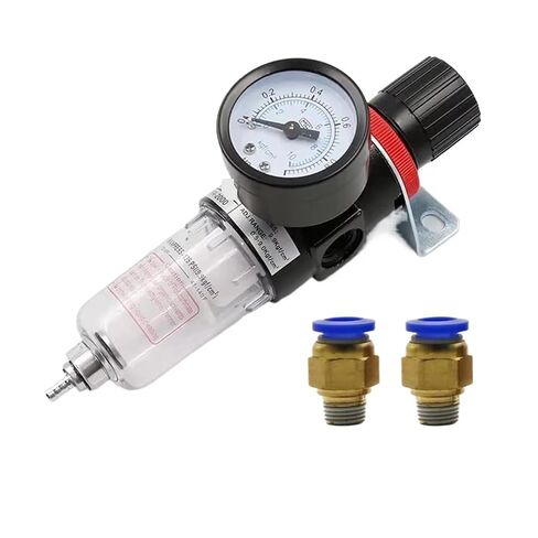 1pc AFR-2000 Pneumatic Filter Air Treatment Unit Pressure Regulator Compressor Reducing Valve Oil Water Separation AFR2000 Gauge(AFR-2000 w PC10) in Saudi Arabia