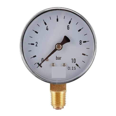 1pcs Pressure Gauge 60mm 0~10 bar Pool Filter Water Pressure Dial Hydraulic 1/4 NPT in Saudi Arabia