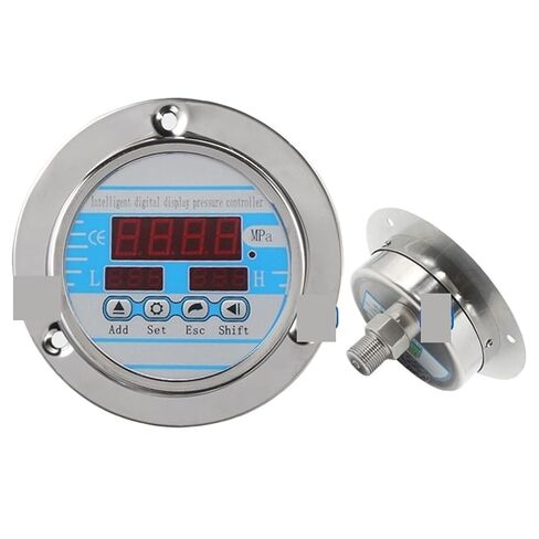 1pcs 0-600bar Axial 100mm Stainless Steel Vacuum Air Pressure Meter Digital Manometer Monitor DC24V NPT1/4 Hydraulic Pressure Gauge(0-10Mpa) in Saudi Arabia