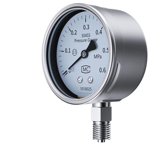 1 قطعة مقياس ضغط المؤشر 304SS 60/80/100 مللي متر مقياس الضغط الميكانيكي مقياس الضغط الرقمي لزيت الماء (SS304 60 مللي متر 1.6 جرام ، 0-0.25 ميجا باسكال) in Kuwait