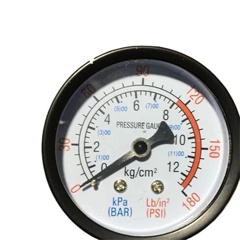 425C Upgraded Air Pressure Gauge Center Back Mount 1/8-inch/1/4-inch Thread 0-12BAR in Kuwait