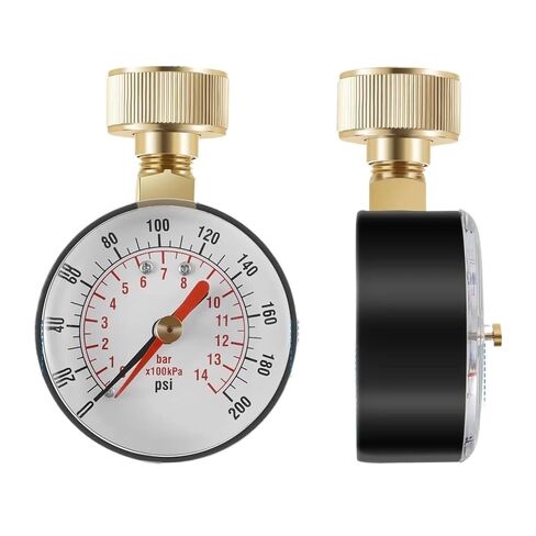 1pc Pressure Gauge Water Pressure Test Gauge TS-60-200 PSI Water Pump Pressure Gauge for Hose Faucet Garden Hose in Saudi Arabia