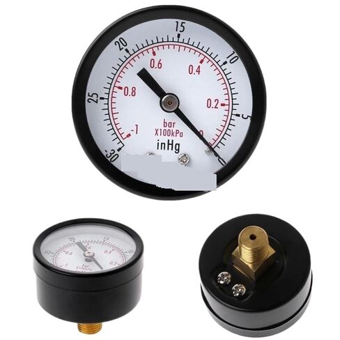 1 قطعة مقياس ضغط الفراغ مقياس الضغط 1/4 "BSPT موضوع قوي للحالة 0 ~-30inHg 0 ~-1b T4MC in Kuwait