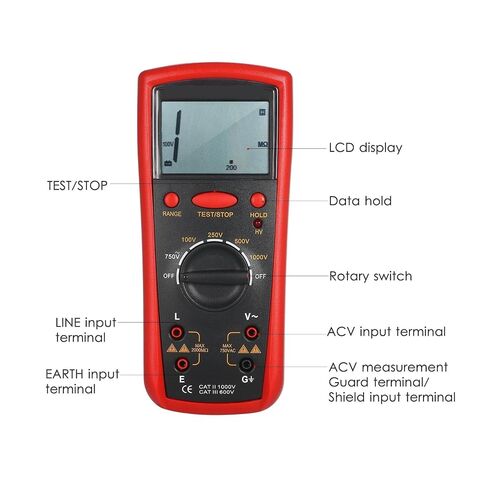 1MΩ-20GΩ Digital Ohmmeter Insulat Resistance Tester Handheld Insulat Tester LCD Insulat Measurement Instrument in Kuwait