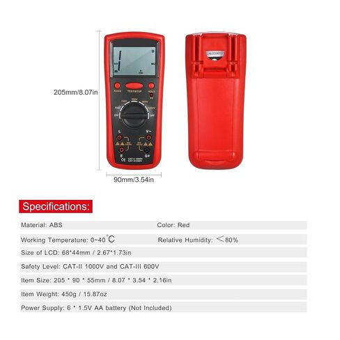 1MΩ-20GΩ Digital Ohmmeter Insulat Resistance Tester Handheld Insulat Tester LCD Insulat Measurement Instrument in Kuwait