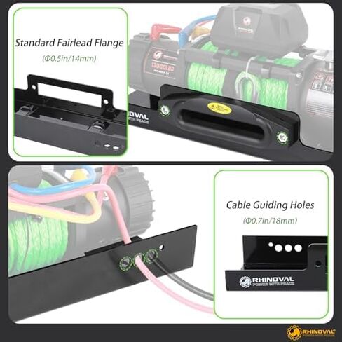 13000lb Winch and Mount Plate Bundle: Synthetic Rope, Wireless Remote, Raised Bolt Pattern Mounting Plate in Saudi Arabia