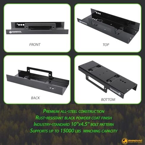 13000lb Winch and Mount Plate Bundle: Synthetic Rope, Wireless Remote, Raised Bolt Pattern Mounting Plate in Saudi Arabia