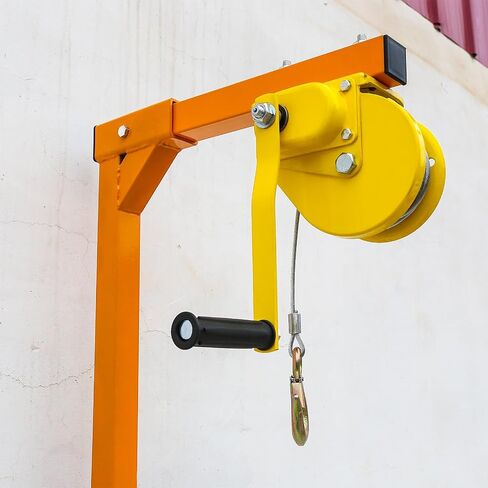 10M Lifting Crane Tool for Air Conditioner, Stainless Steel Conditioner Outside Installation Bracket Crane Lift Folding Self-Locking Manual Winch in Saudi Arabia